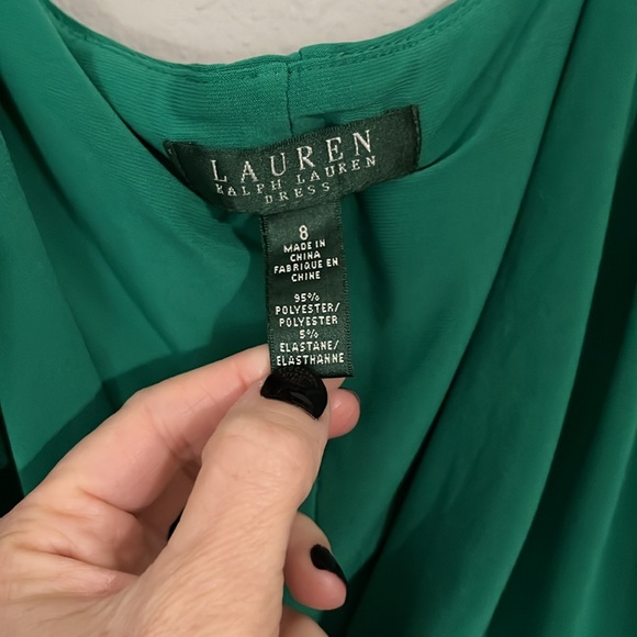 Ralph Lauren green below knee dress size 8 - Picture 2 of 7